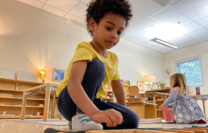 children in montessori classroom